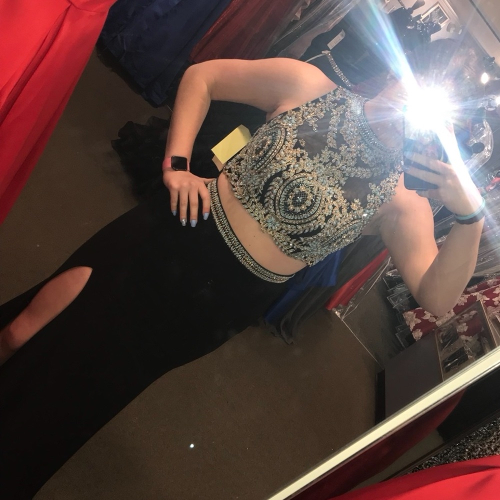 Two piece prom dress